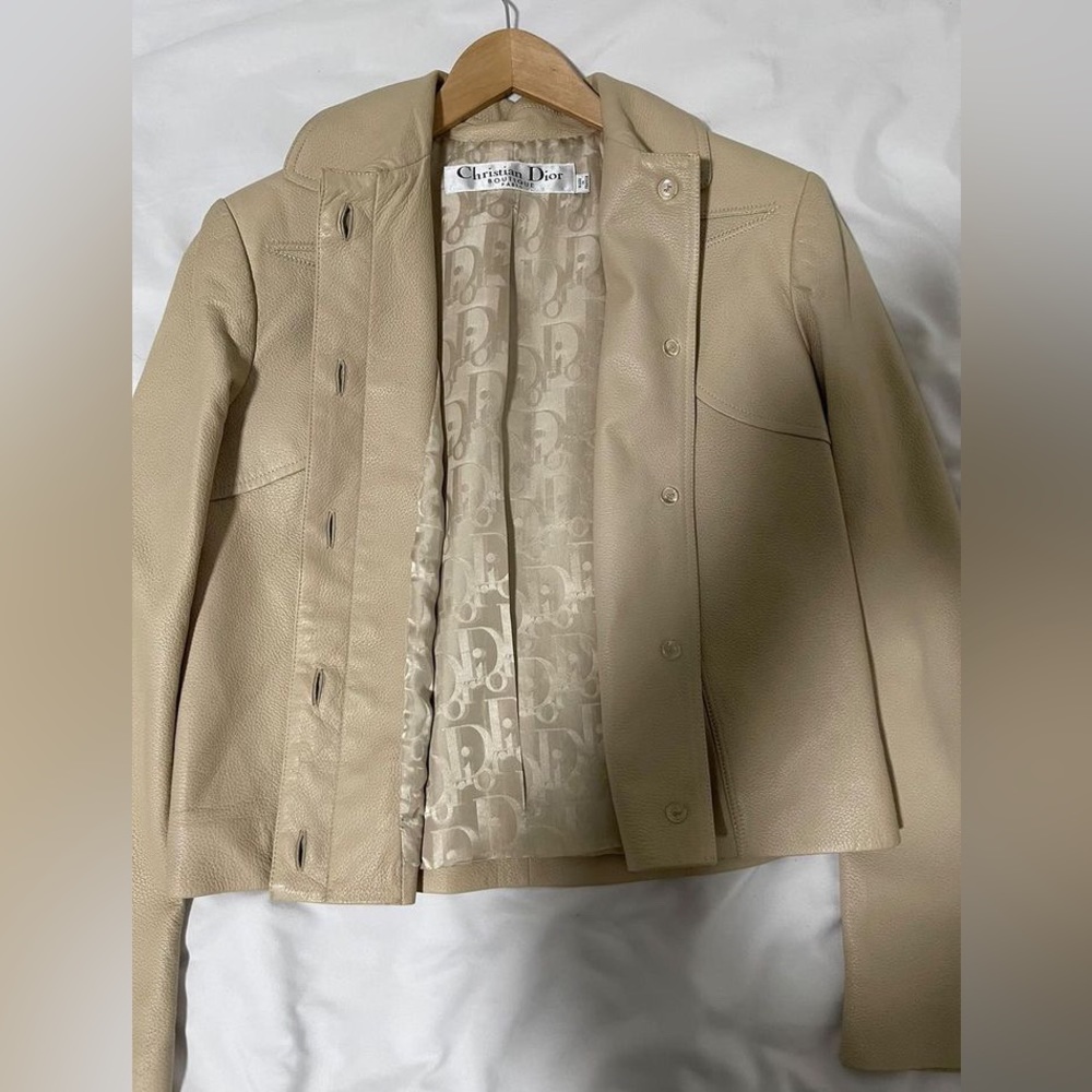 Christian Dior leather jacket size 8